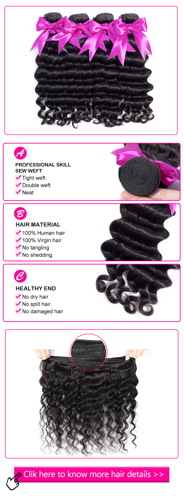 Wholesale Distributors Brazilian Human Loose Deep Wave Raw Hair Bundles, Cuticle Aligned Intact Virgin Raw Human Hair Extensions