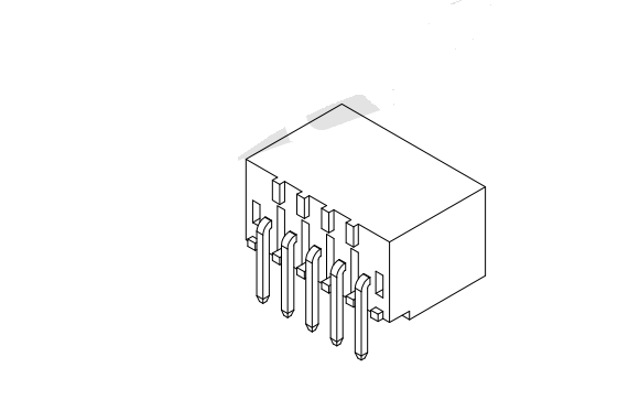 2,54 mm Pitch IDC 180 ° Wafer Connector Series DW2541R-XP-2