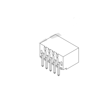 Série de 2,54 mm Pitch IDC 180 ° Série de connecteurs de plaquette DW2541R-XP-2