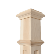 Modern Maple Box Newel for Home Decor