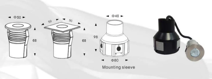 3W Mini Waterproof Floor LED Underground Light