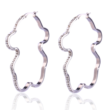 simple big bitch hoop earrings, rhinestones crystal large hoop earrings