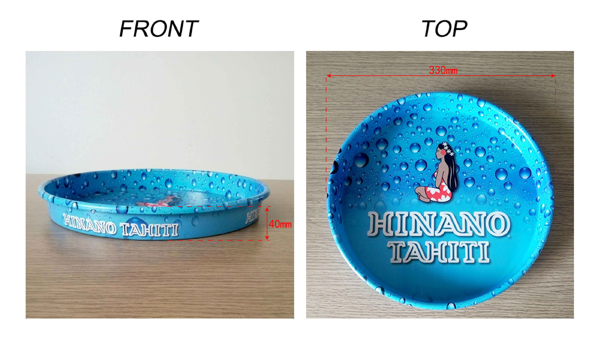 Anti-slip tin tray 