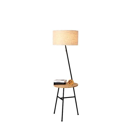 Corner Wooden Floor Lamp