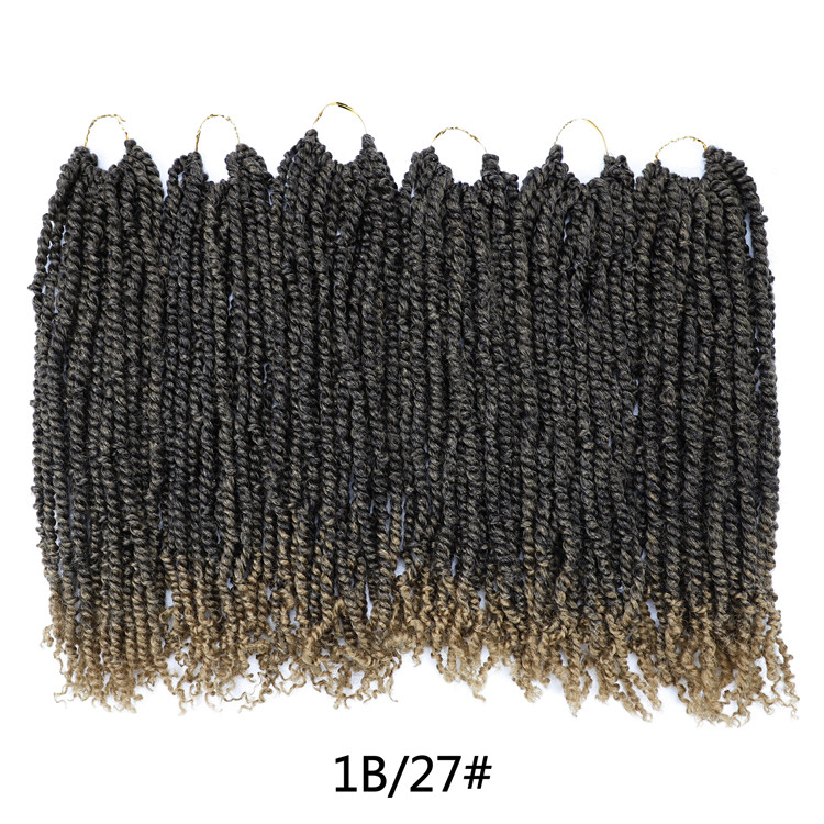 18inch Pre twisted Passion Twists Crochet Braids Pre-loop Senegalese Spring Twist Ombre Braids Synthetic Crochet Braiding Hair