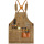 Adjustable Straps Cross Back Worker Tool Brown Aprons