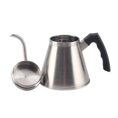 Silver plastic handle pour over coffee kettle