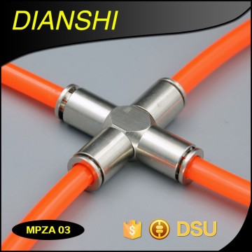 MPZA pneumatic union cross type pipe joint fitting