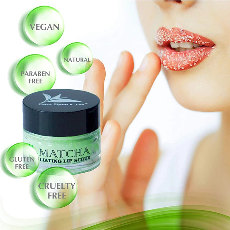 OEM/ODM Hydrating Treatment Exfoliating Green Tea Matcha Sugar Lip Scrub