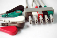 Philips Button ECG Cable with 5 Leadwires