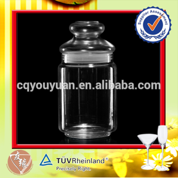 Round 22.5oz Candy/Tea Glass Canister With Lid