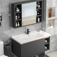 Modern Wall-Mounted Bathroom Vanities with Mirrors