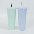 Straw Beverage Cup Stainless Steel Vacuum Insulated Mug