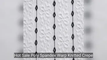 Hot Sale Poly Spandex Crepe Jacquard Fabric