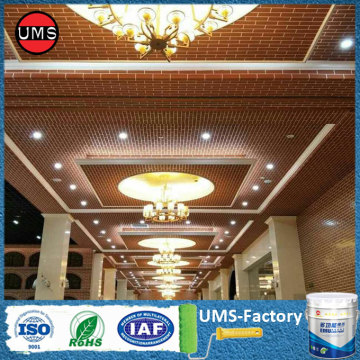 Faux interior brick wall chalk paint