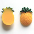 Süße flache Rückseite Obst Ananas Harz Charms Kawaii Cabochons Weihnachten Wohnkultur Schleimherstellung Zubehör