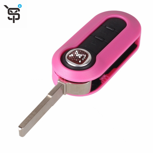 High quality car key shell 3 button remote control replaces rubber button for Fiat key shell