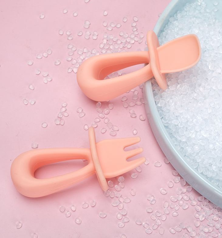 Silicone Baby Spoon Fork Set