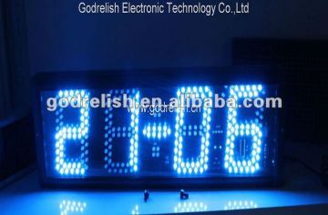 blue led digital alarm clock,led wall clock