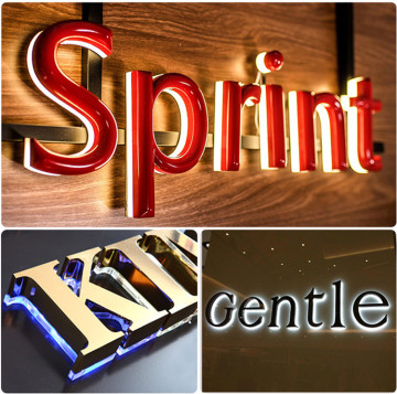 Halo Illuminated Channel Letters on A Raceway