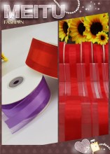 Woven Satin Center Organza Ribbon