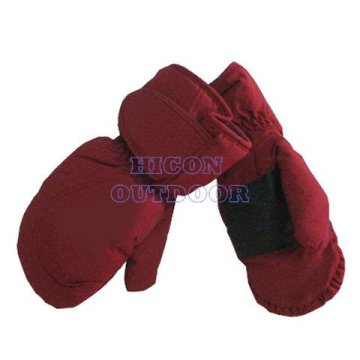 2014 Red warm waterproof kids ski gloves