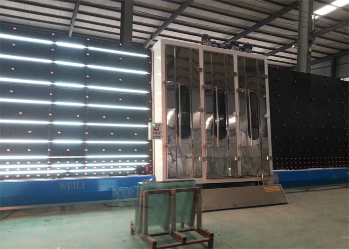 vertical washing and drying part of insulated glass machine