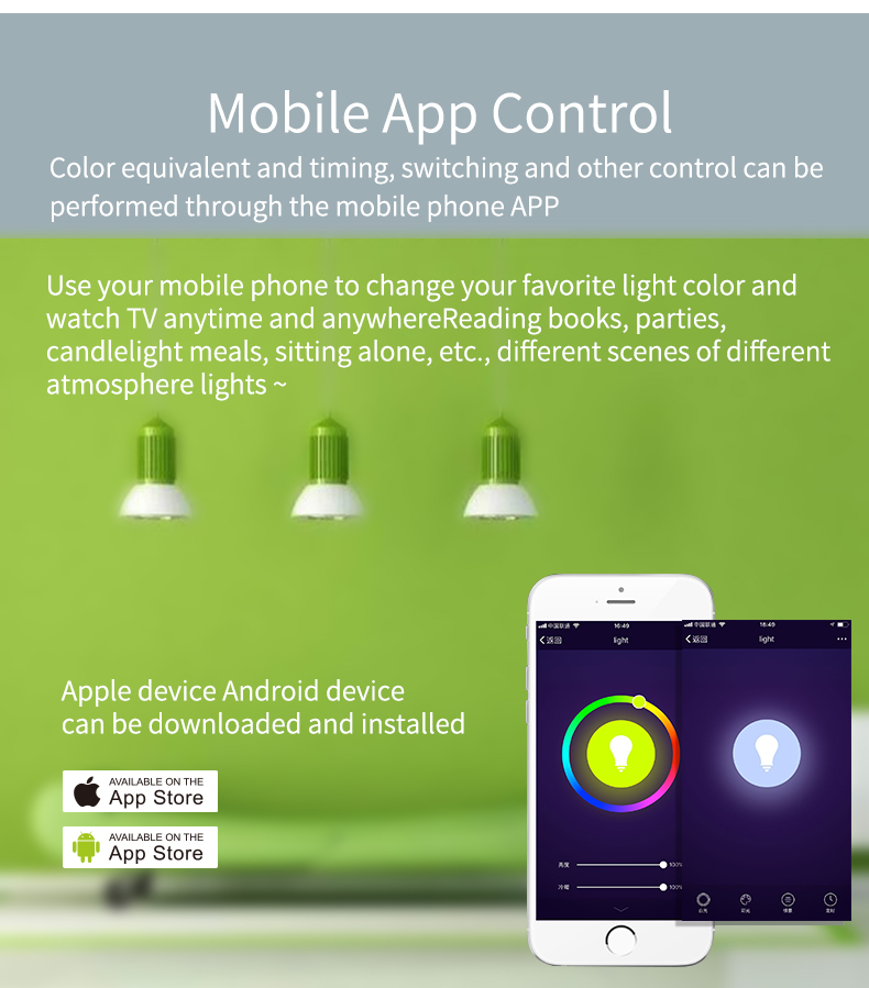 Alexa Smart Led Light Bulbs A19 RGB 7W Voice Control Wi-Fi by IOS Android APP