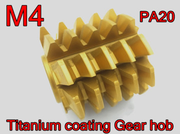 M4 modulus 80X75X27mm Inner hole PA 20 degrees HSS Titanium coating Gear hob Gear cutting tools Free shipping