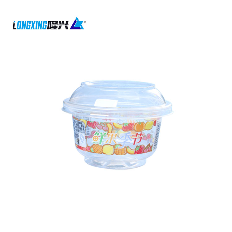 180ml custom disposable printed PP plastic cup with PET lid