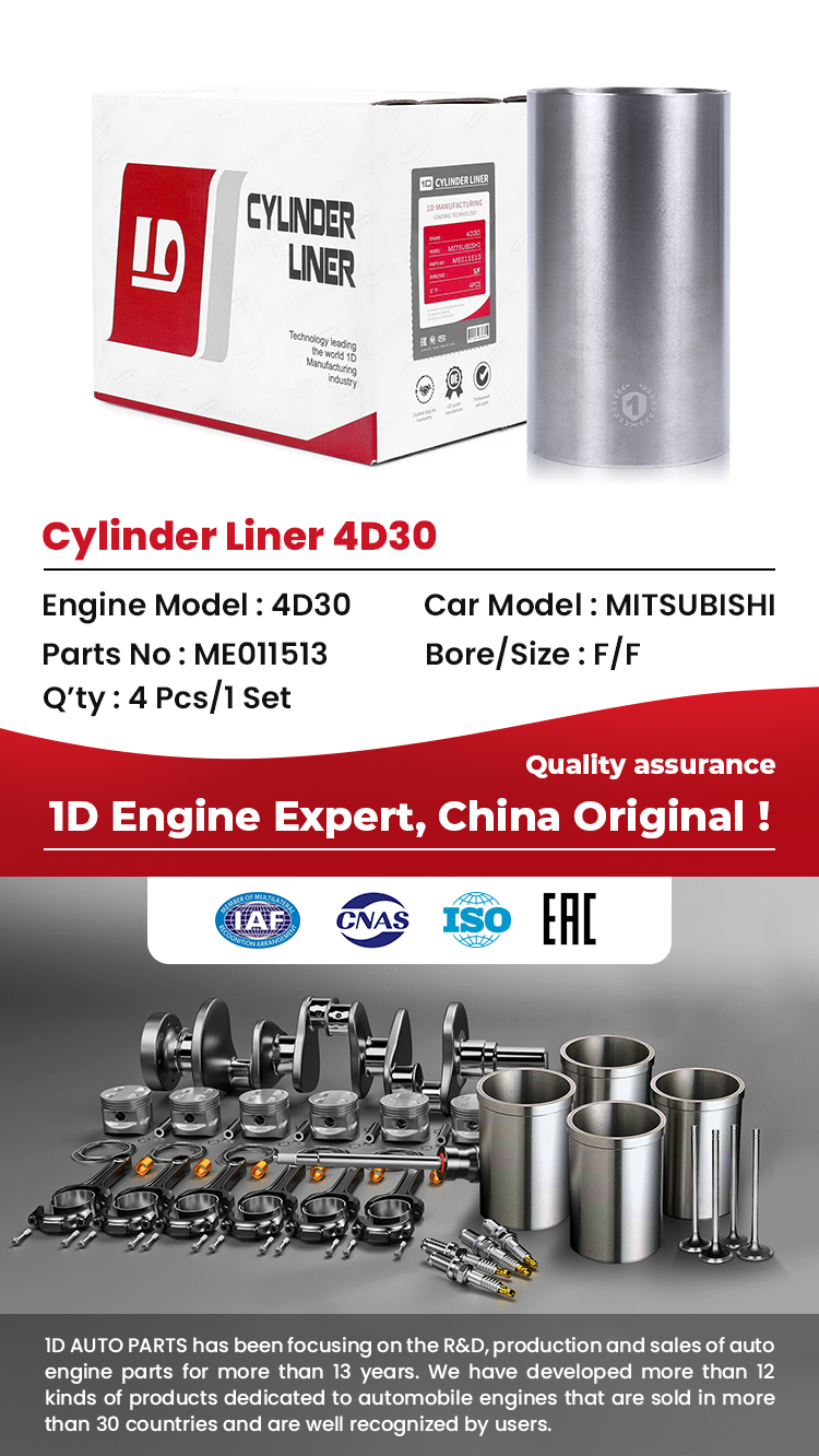 Cylinder Sleeve fits MITSUBISHI 4D30 Cylinder Sleeve fits MITSUBISHI 4D30