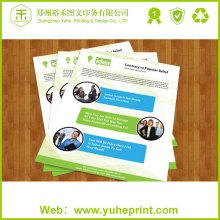 Unique company promotional three folders offset printing mini flyer