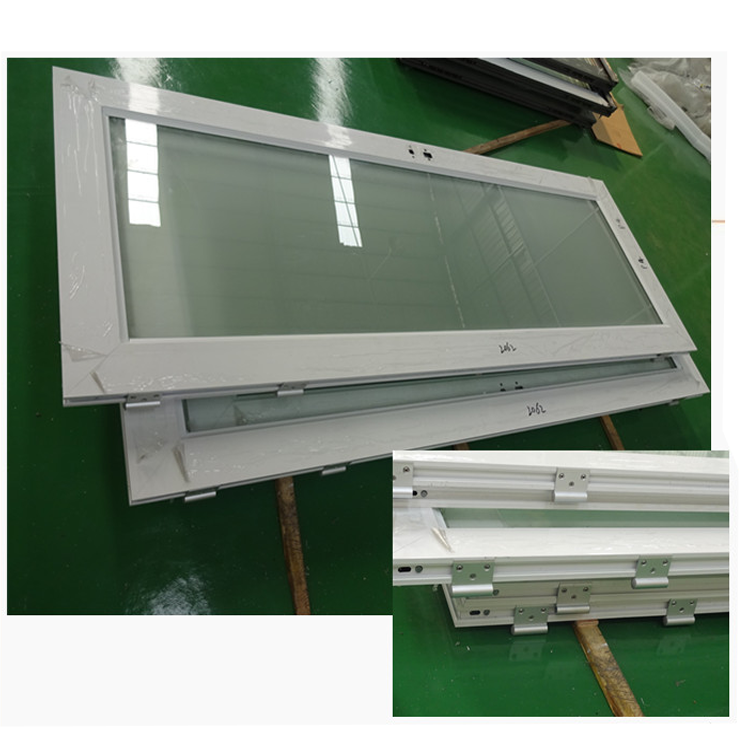 Frosted glass high quality profile toughened glass aluminum door for toilet