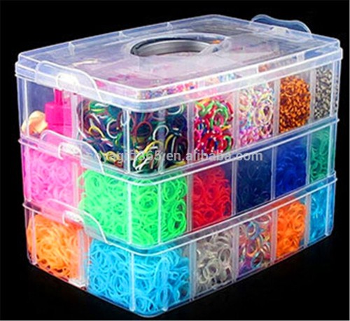 15600 pcs fun rubber loom bands box set make rubber band dIY loom charms bracelet