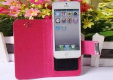 Red Universal Cell Phone Cases Leather Folio iPhone 5 Prote