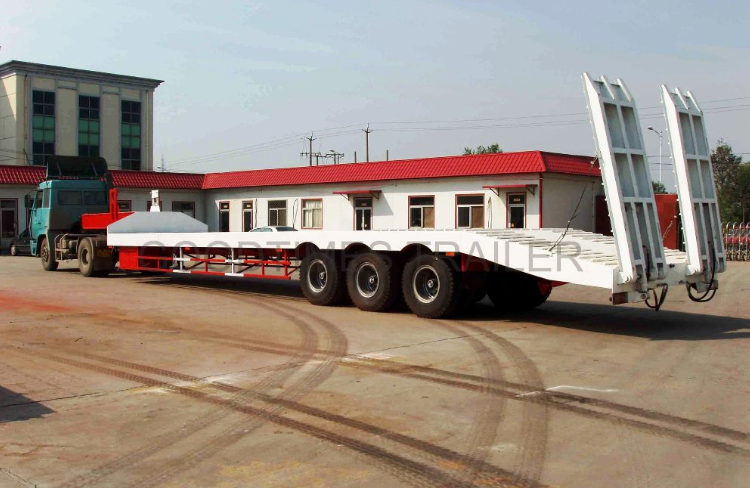 60Ton heavy duty spring ladder low bed trailer picture