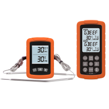 Long Distance Wireless Meat Thermometer with Large LCD and Louder Alarm
