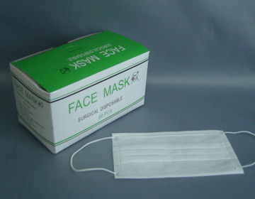 Disposable 3 ply nonwoven face mask