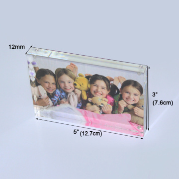 APEX 3x5 Desktop Double Panel Acrylic Picture Frame