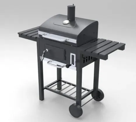 Small Charcoal Smoker with Dual Grid Table and Bottom Shelf