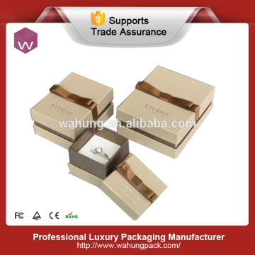 Wholesale Custom Logo Cardboard Jewelry Paper Box with Ribbon