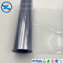 Película de plástico PVC transparente de 250 mices