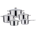 Induction stainless cooking pot and pan with handle