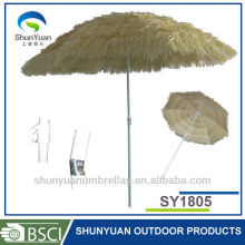 2M PP grass beach hawaii straw umbrella