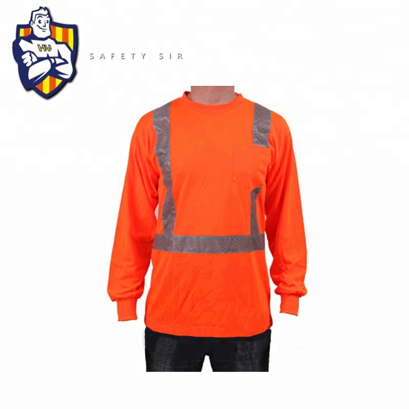 reflective cheap safety long sleeve t shirts,high visibility safety shirt,green reflective safety shirt