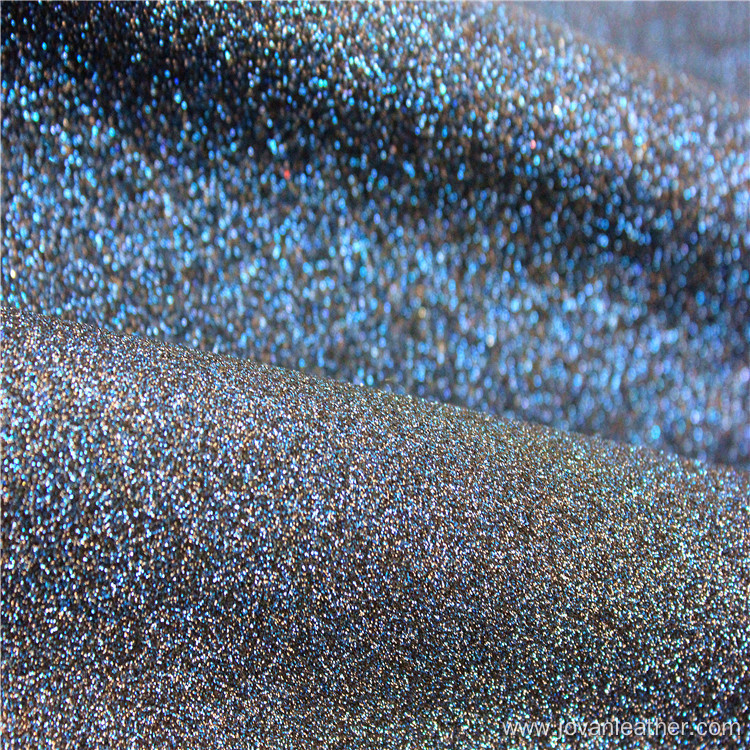 Waterproof Nonwoven Faux PU glitter Leather for shoes