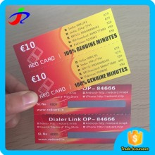 CR80 pin number Multi pin paper scratch card