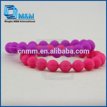 Round Bead Silicone Bracelet Personalized Silicone Bracelet