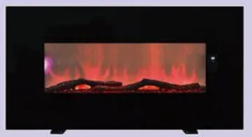 30" Wall Mounted Electric Fireplace with Flat Glass Panel