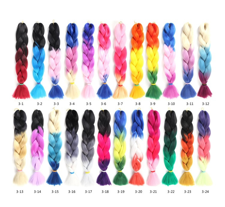 32 inch High Temperature Fiber Hair Ombre Braids Crochet Braids Jumbo Braiding Hair